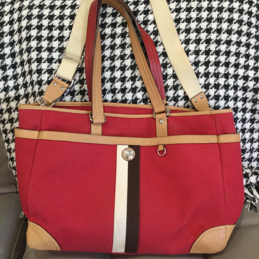 Red Coach bag/ diaper bag